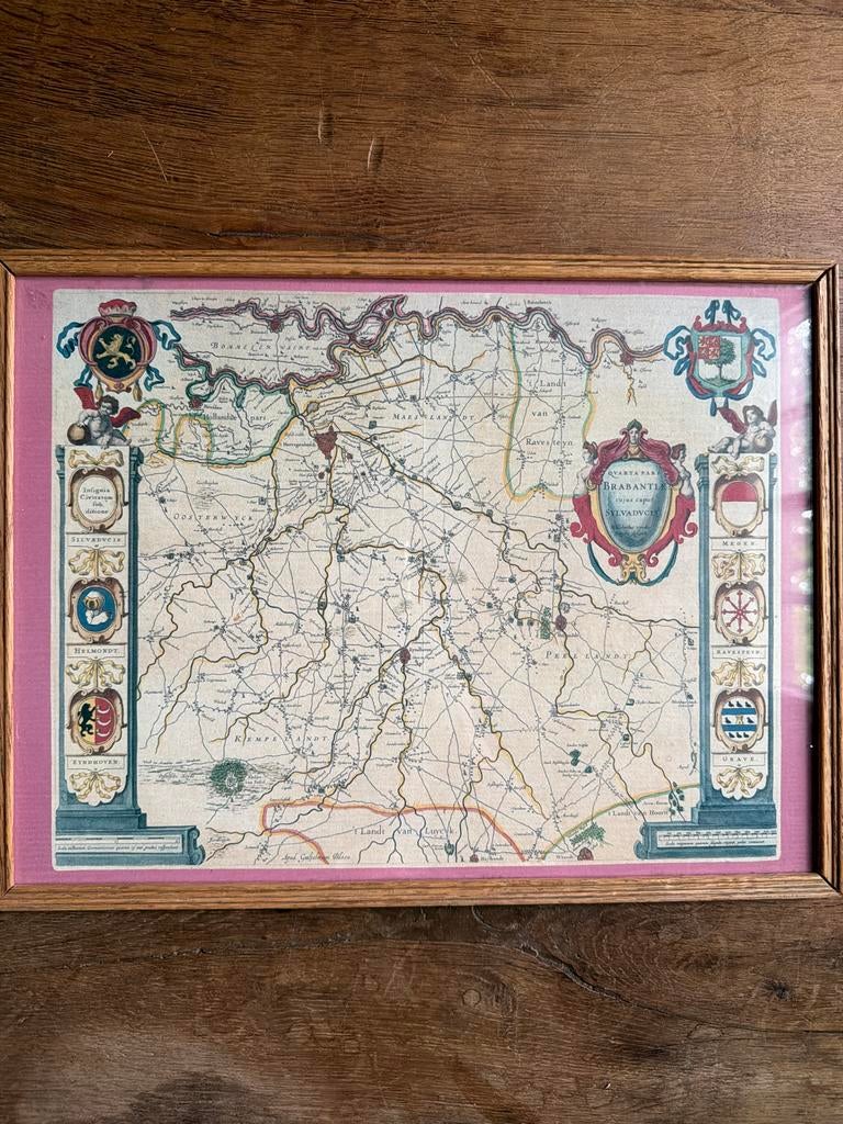 Antieke kaart van het hertogdom Brabant, Ophalen of Verzenden