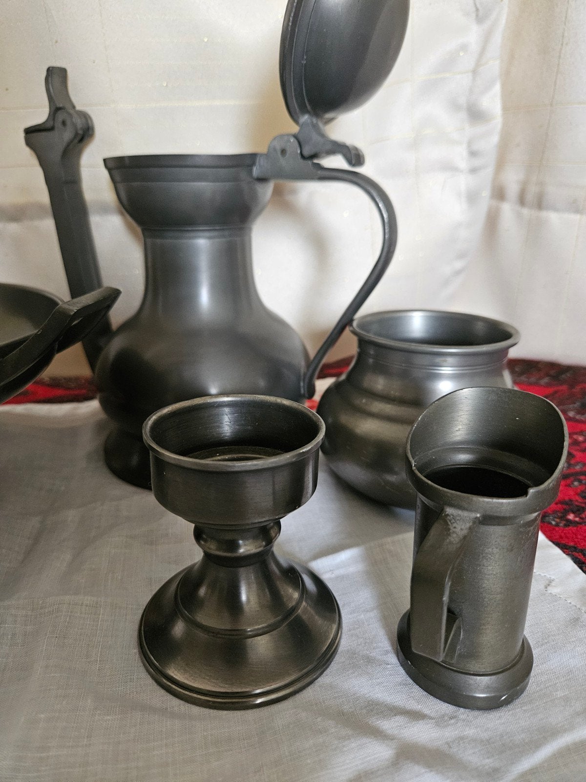 Antiek Tinnen Servies - Diverse Stukken, Ophalen
