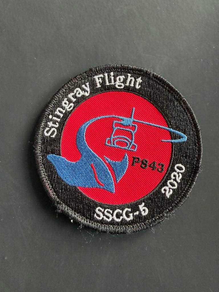 Stingery flight NH90 860 sqn patch Rnlaf, Verzamelen, Ophalen of Verzenden, Luchtmacht, Nederland, Embleem of Badge