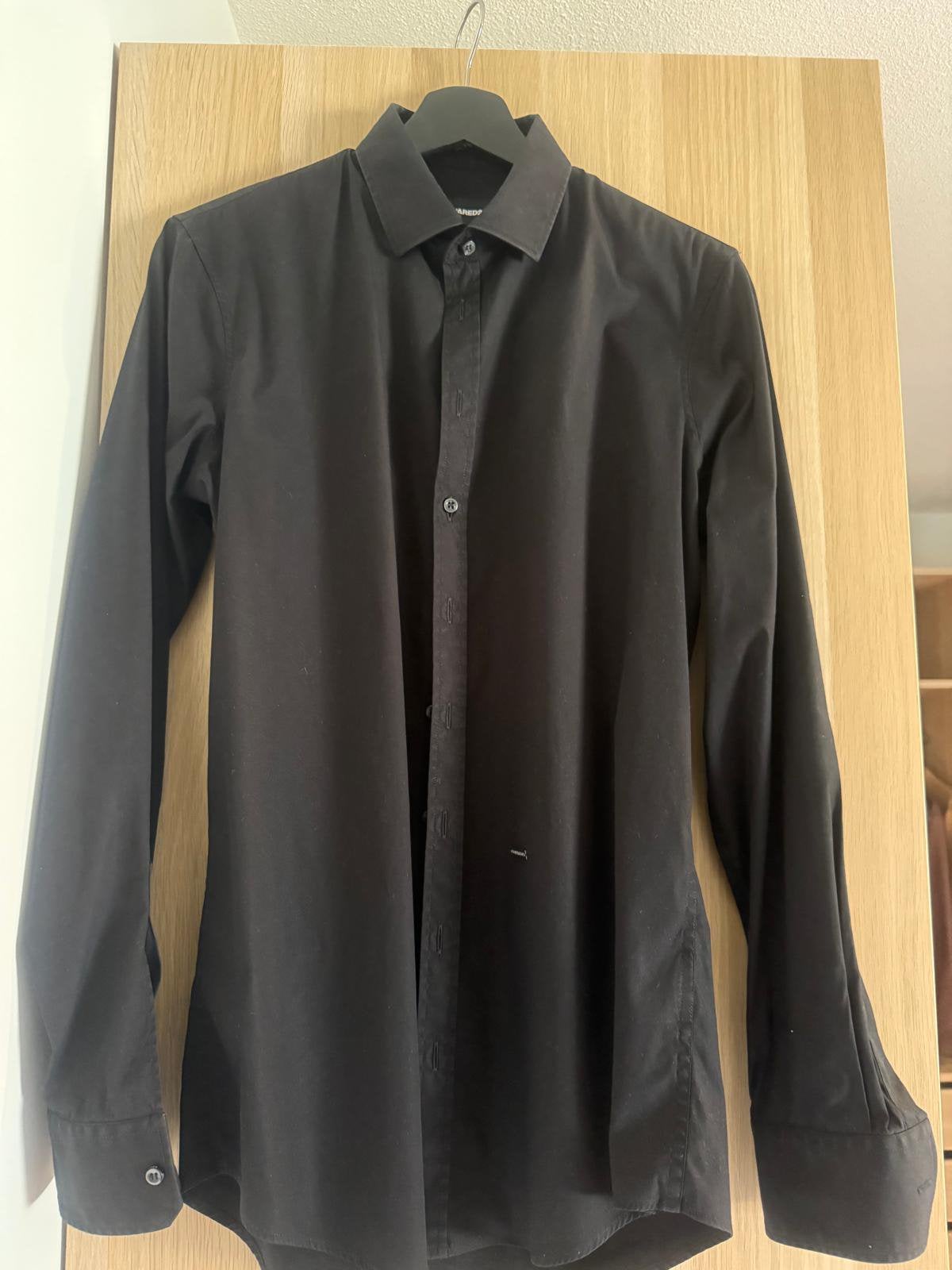 Dsquared2 Slimfit Overhemd Zwart (maat 48), Ophalen of Verzenden, Zo goed als nieuw, Zwart, Halswijdte 39/40 (M)