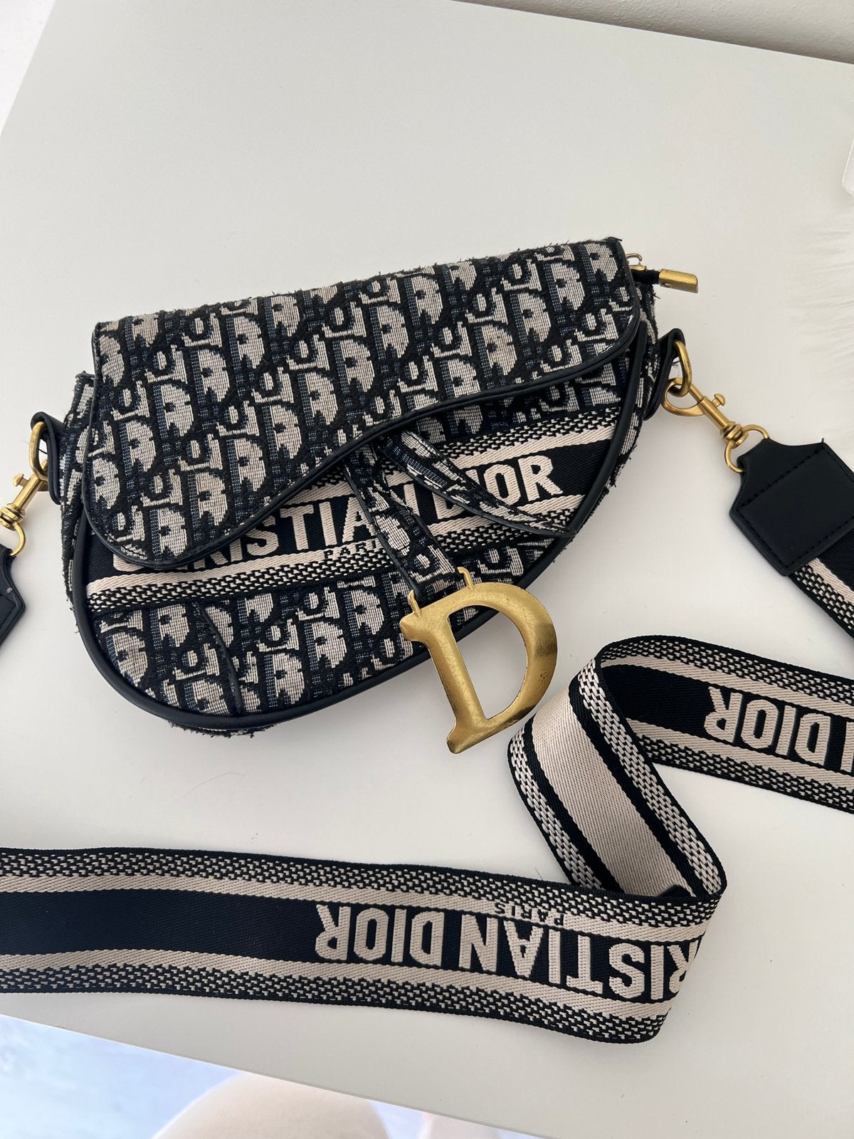 Cristian Dior tas, Ophalen of Verzenden, Zo goed als nieuw, Zwart, Schoudertasje