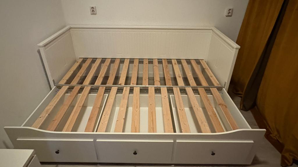 Ikea hermes bed, Eenpersoons, Wit, Ophalen of Verzenden, Zo goed als nieuw