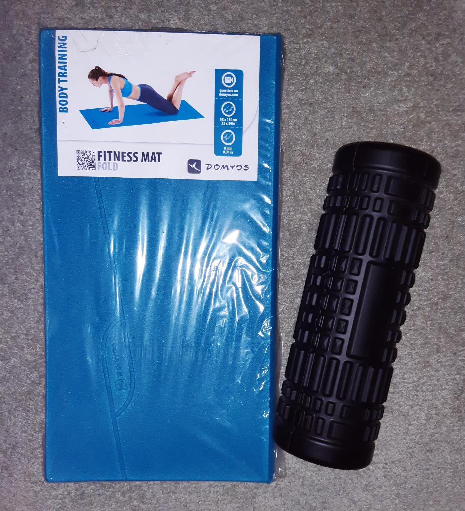 Fitnessmat + foamroller, Ophalen, Nieuw, Fitnessmat