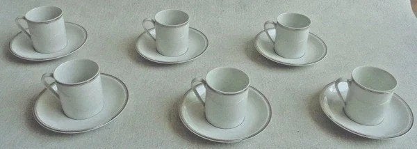 Arzberg 431 Platinum kop en schotel 6 stuks H7xB6, Coolsingel 104, 3011 AG Rotterdam, Netherlands, Verzenden, Arzberg, Zo goed als nieuw