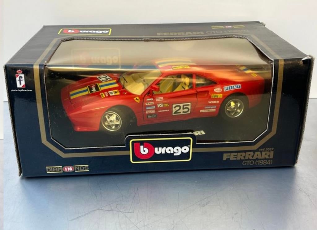 Model Burago Ferrari 288 GTO "RACE", Ophalen of Verzenden, Zo goed als nieuw, Bburago