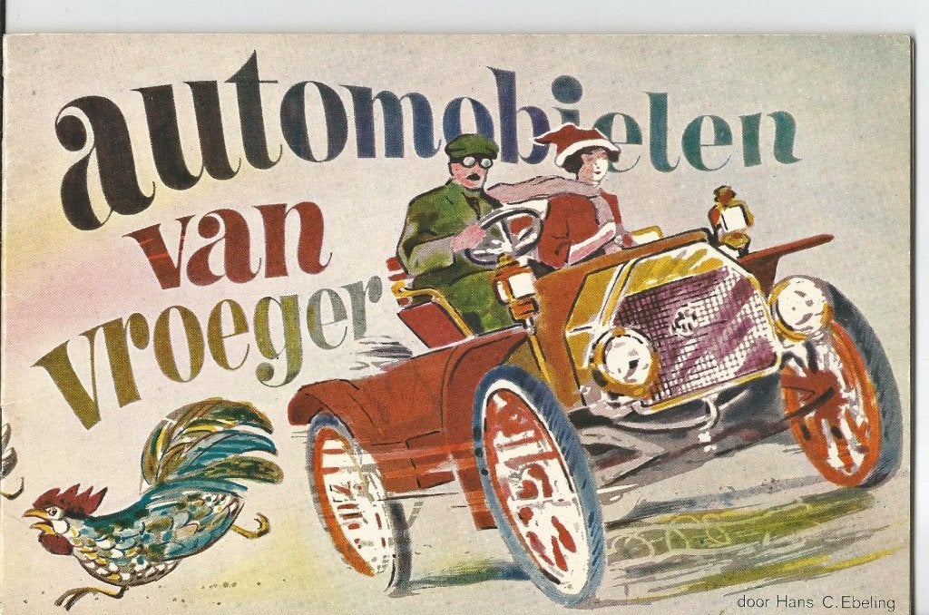 Plaatjesalbum Automobielen van Vroeger van Nelle, Rotterdam, Ophalen of Verzenden, Zo goed als nieuw, Hans C. Ebeling, Plaatjesalbum