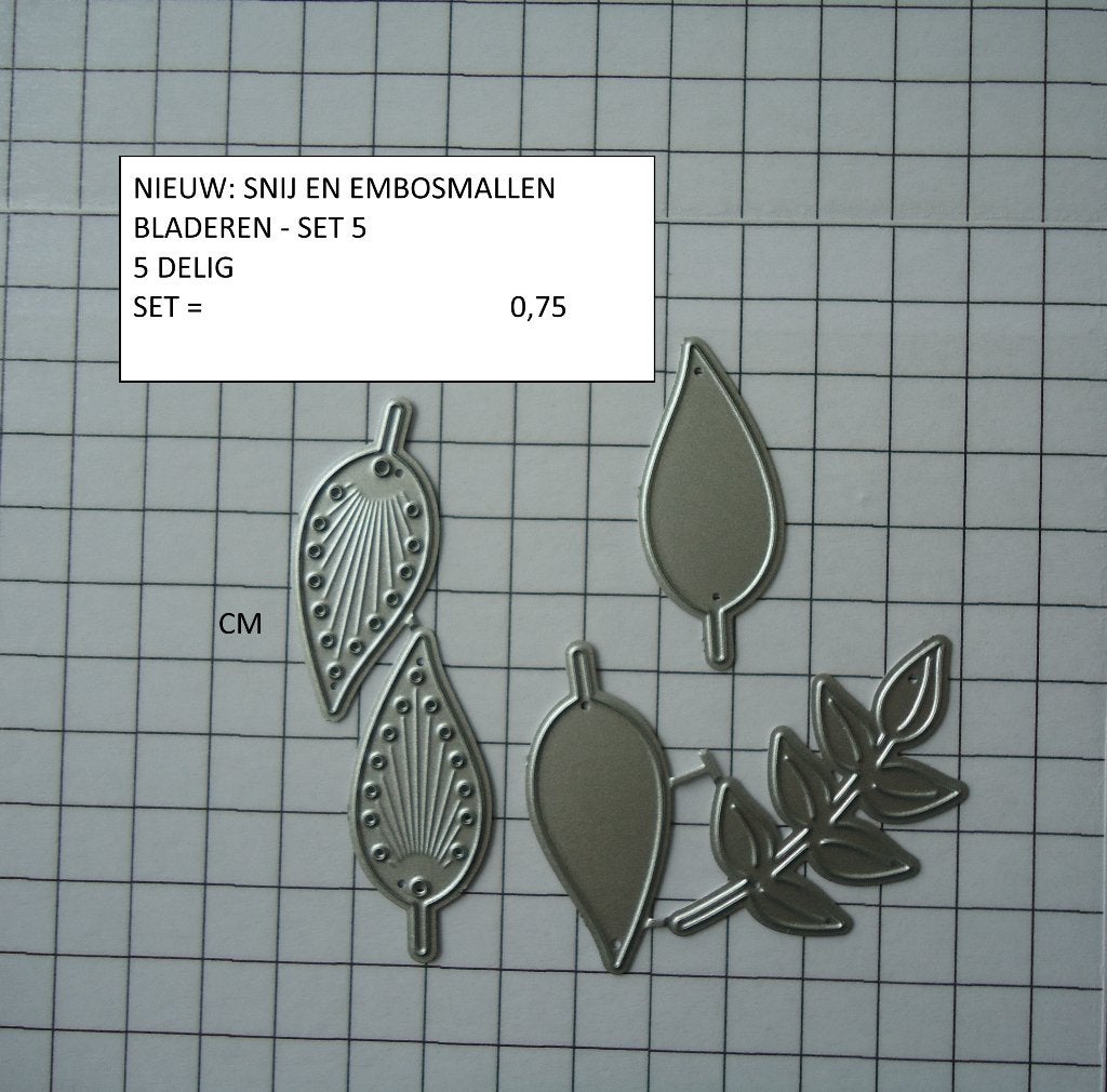 ❤️snij en embosmallen bladeren set 5 ( alleen verzenden, Hobby en Vrije tijd, Scrapbooking, Ophalen, Nieuw, Frame of Mal, Overige merken