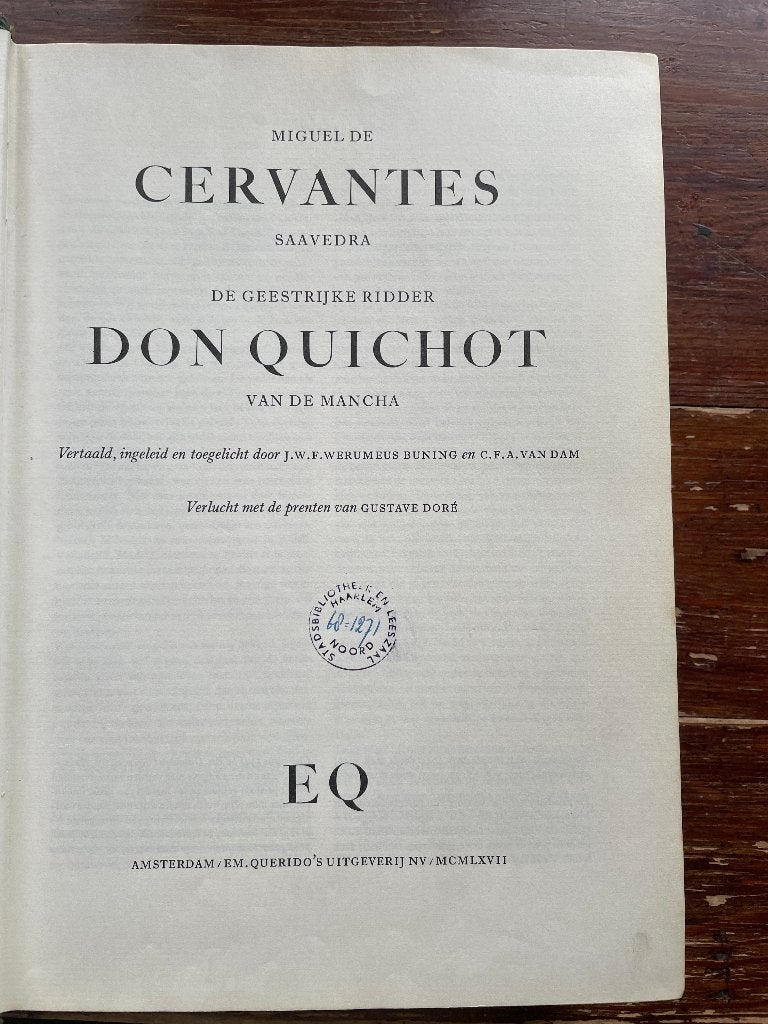 Miguel de Cervantes Don Quichot van de Mancha 1967, Gelezen, Europa overig, Ophalen of Verzenden, Miguel de Cervantes