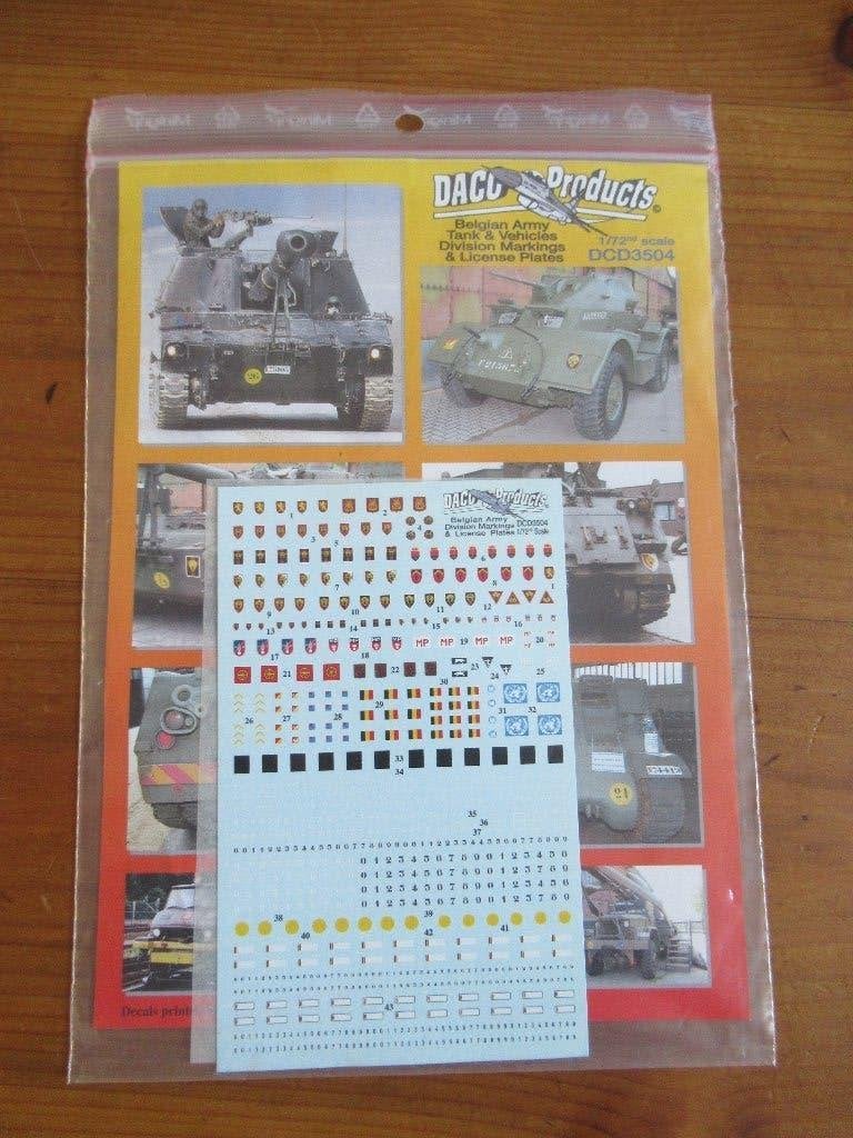 decals Belgian Army Tank & Vehicles (Daco 1/72), Overige merken, Nieuw, Ophalen of Verzenden, Tank