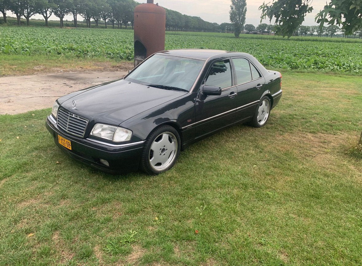 Mercedes-Benz C-Klasse 2.8 C280 Sedan AUT U9 1995 Zwart, Auto's, Automaat, Achterwielaandrijving, Zwart, Particulier