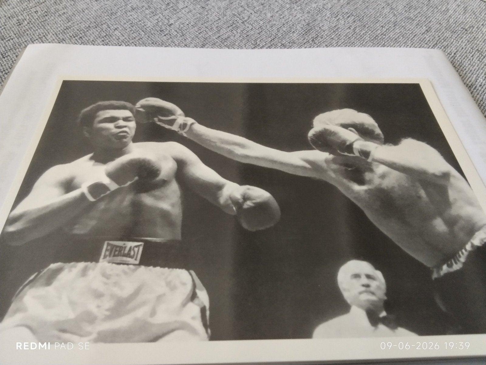 Muhammad Ali bokskaart - Zwart-wit foto, Ophalen of Verzenden