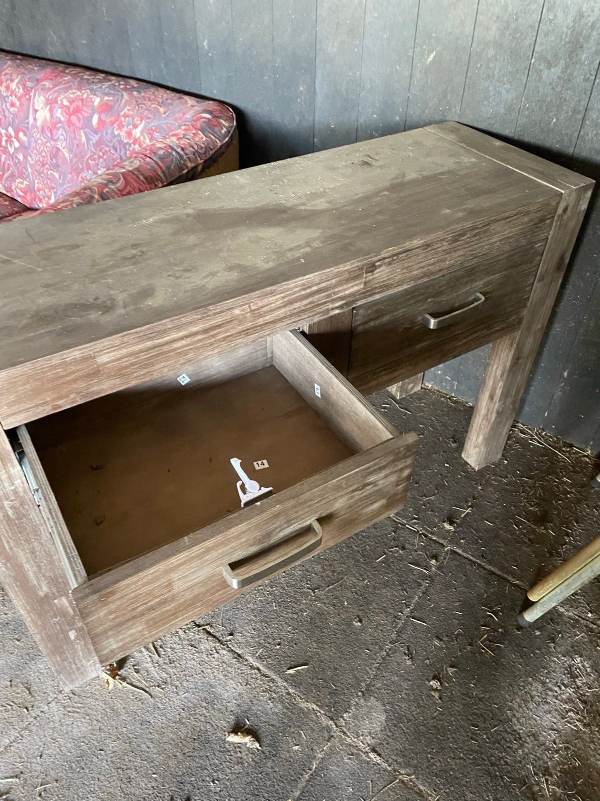 Houten sidetable met lades -, Ophalen, Gebruikt, 75 cm of meer, 60 cm of meer