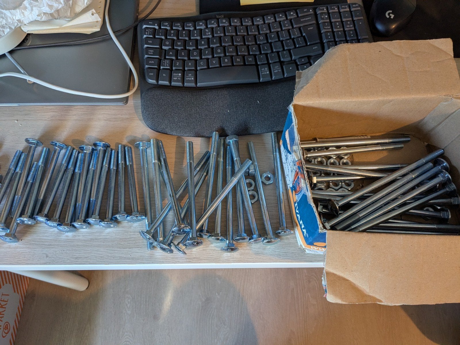 Gemengde roestvrijstalen bouten, moeren en sluitringen, Ophalen, Nieuw, 100 tot 250 mm, Bouten of Moeren