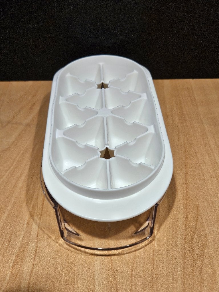 Tupperware - IJsblokjesvorm met opvangbakje, Overige typen, Ophalen of Verzenden, Zo goed als nieuw, Wit