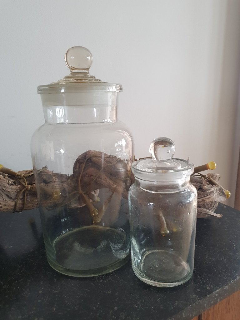 2 antieke snoeppotten / voorrraad potten, Ophalen of Verzenden