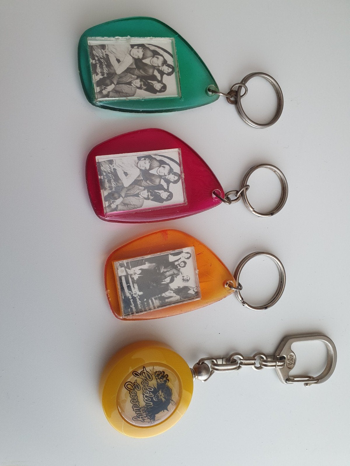 4 Golden Earring vintage sleutelhangers met afbeelding, Verzamelen, Ophalen of Verzenden, Gebruikt, Merk