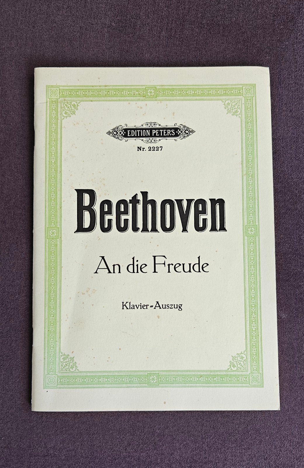 Beethoven - An die Freude (Klavier-Auszug), Gebruikt, Klassiek, Ophalen of Verzenden, Artiest of Componist