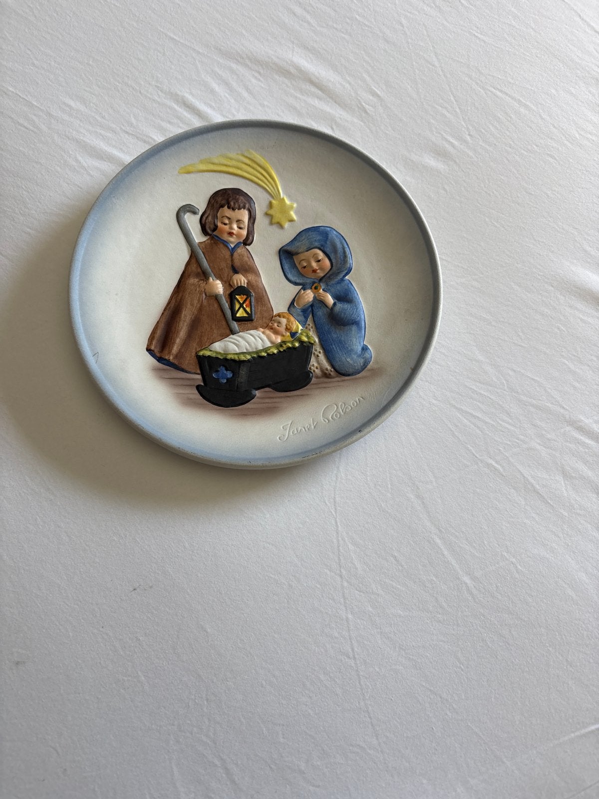 Goebel Janet Robson Kerststal Plaat 1977, Ophalen