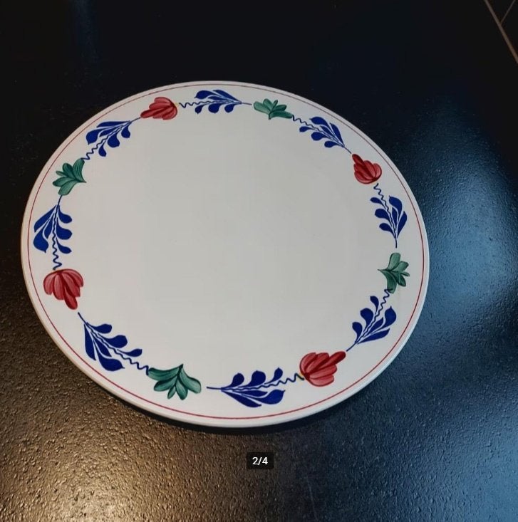 Boerenbont bord groot 34 cm, Huis en Inrichting, Keuken | Servies, Ophalen of Verzenden, Zo goed als nieuw, Aardewerk, Overige typen