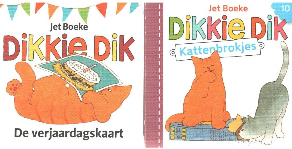 Jet Boeke # Dikkie Dik 9x9 cm - 2 boekjes, Jongen of Meisje, Ophalen of Verzenden, Zo goed als nieuw, 4 jaar