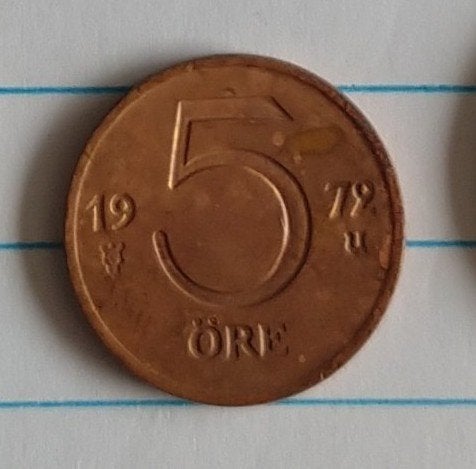 Zweden 5 öre. 1979 Sverige munt, volgnr 51.1, Postzegels en Munten, Ophalen of Verzenden, Overige landen, Losse munt