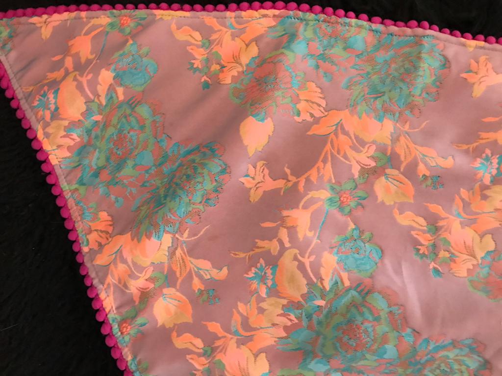 Sjaal met bloemenprint van het merk Pom, Ophalen of Verzenden, Zo goed als nieuw