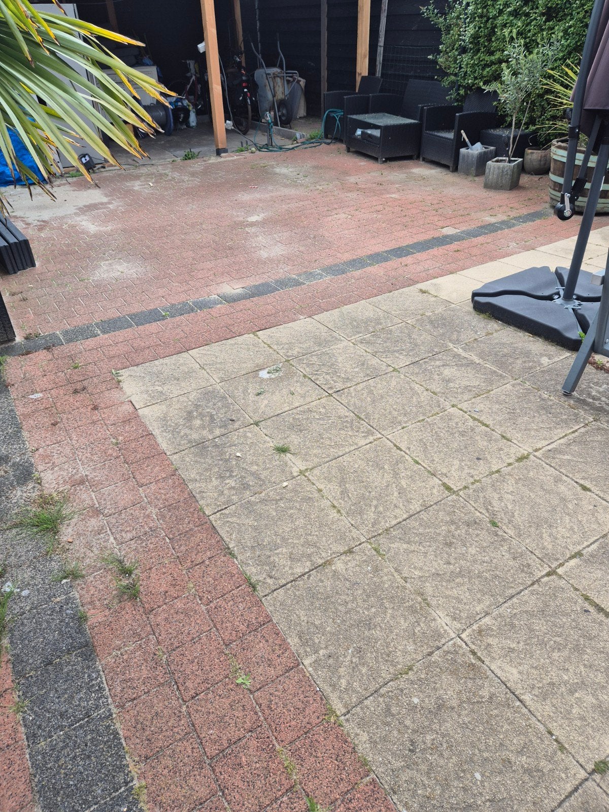 Gratis af te halen: Tuintegels en stenen (ca. 80m²), Tuin en Terras, Tegels en Klinkers, Ophalen, Gebruikt, Klinkers, 10 m² of meer