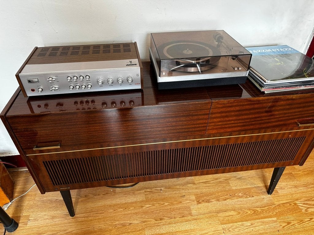 Philips 60s Buizenradio Stereomeubel met Platenspeler, Ophalen, Gebruikt, Radio