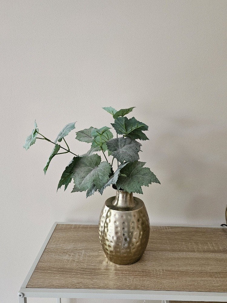 Gouden vaas incl groene takken. Perfecte staat, Ophalen, Zo goed als nieuw, Goud