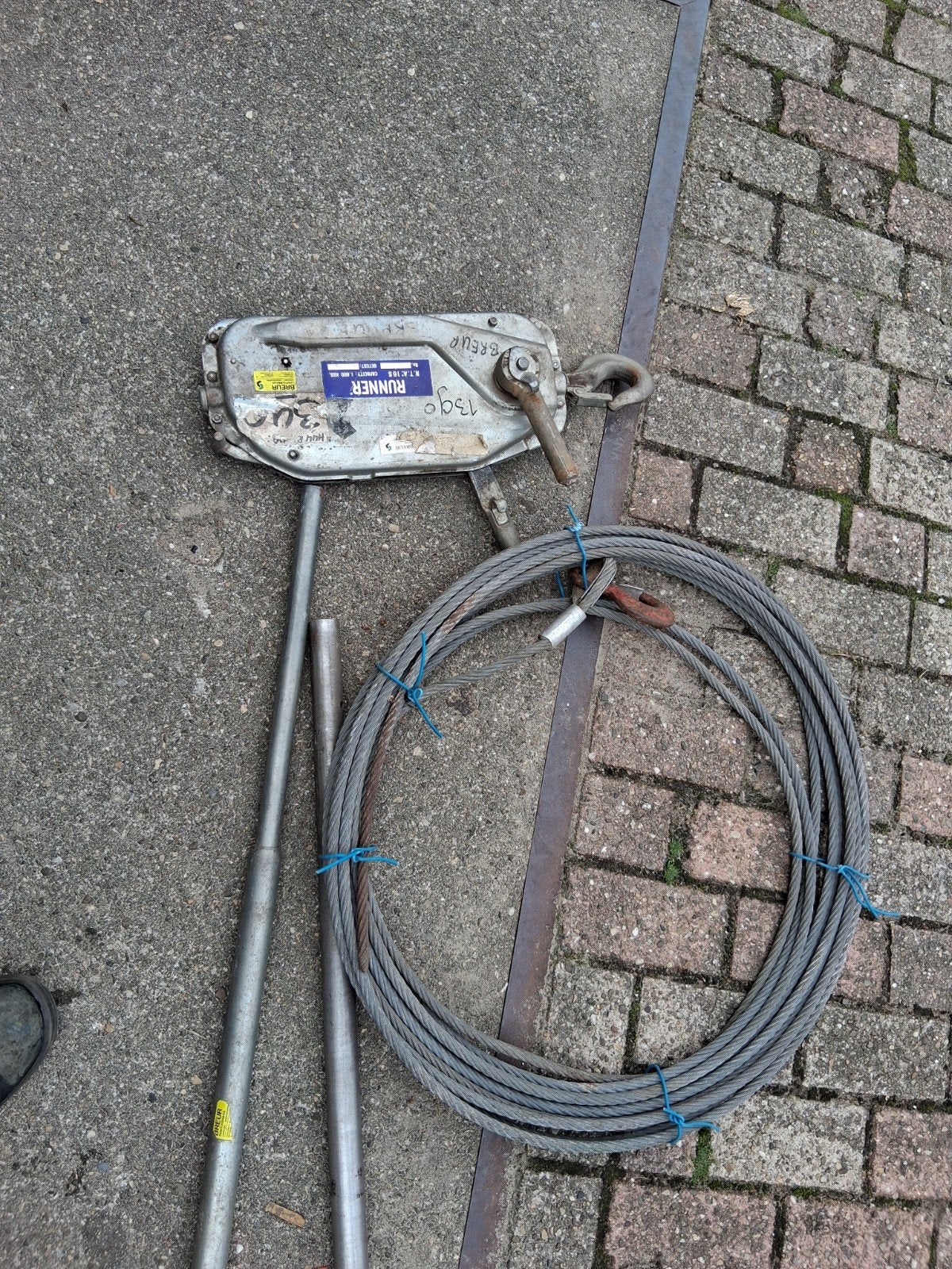 Runner 1390 Tirfor Lier - Handmatige Kabeltrekker, Ophalen of Verzenden, Gebruikt, Handmatig
