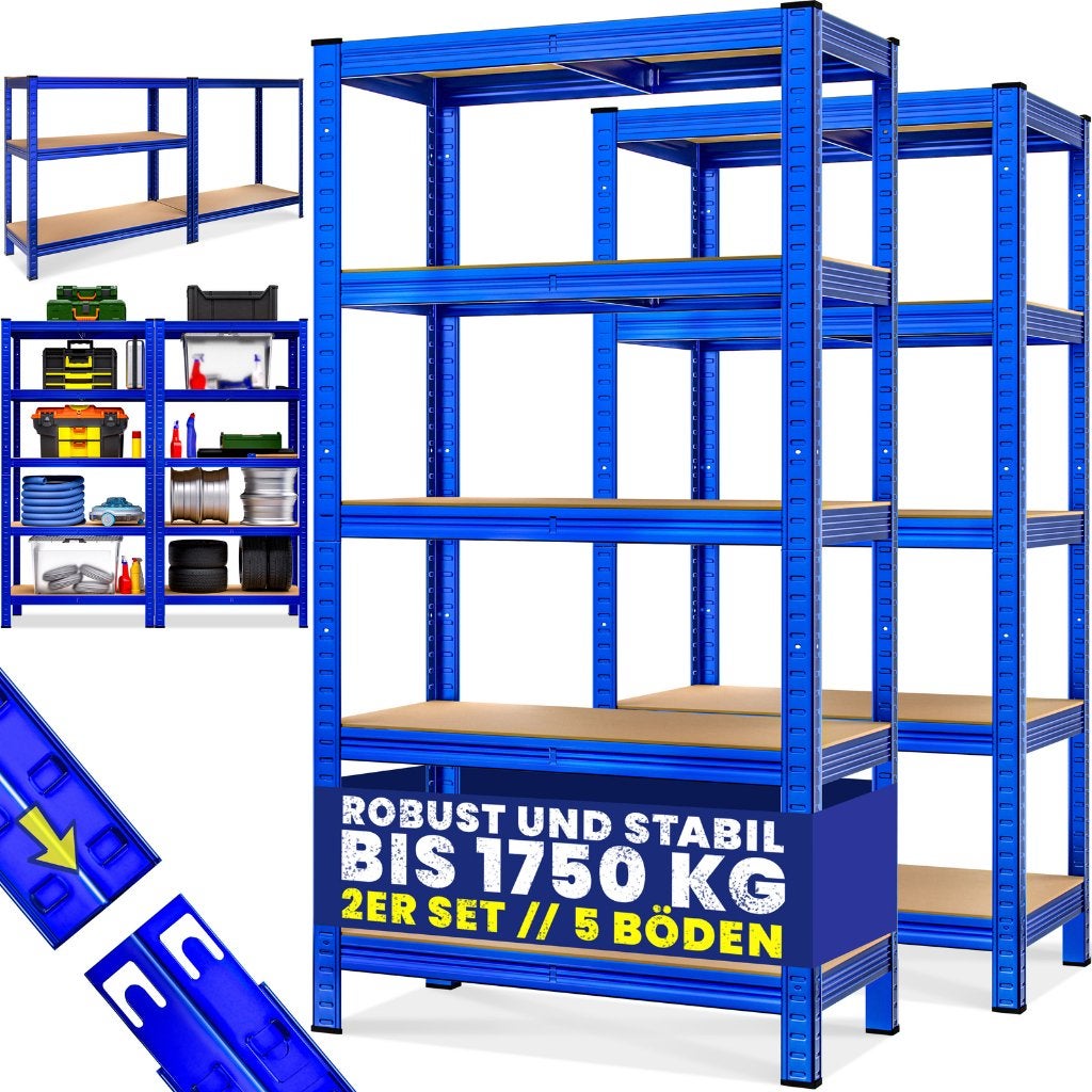 2x Stellingkast stelling opbergrekken blauw GRATIS BEZORGD!, Verzenden, Nieuw, Nvt, Nvt