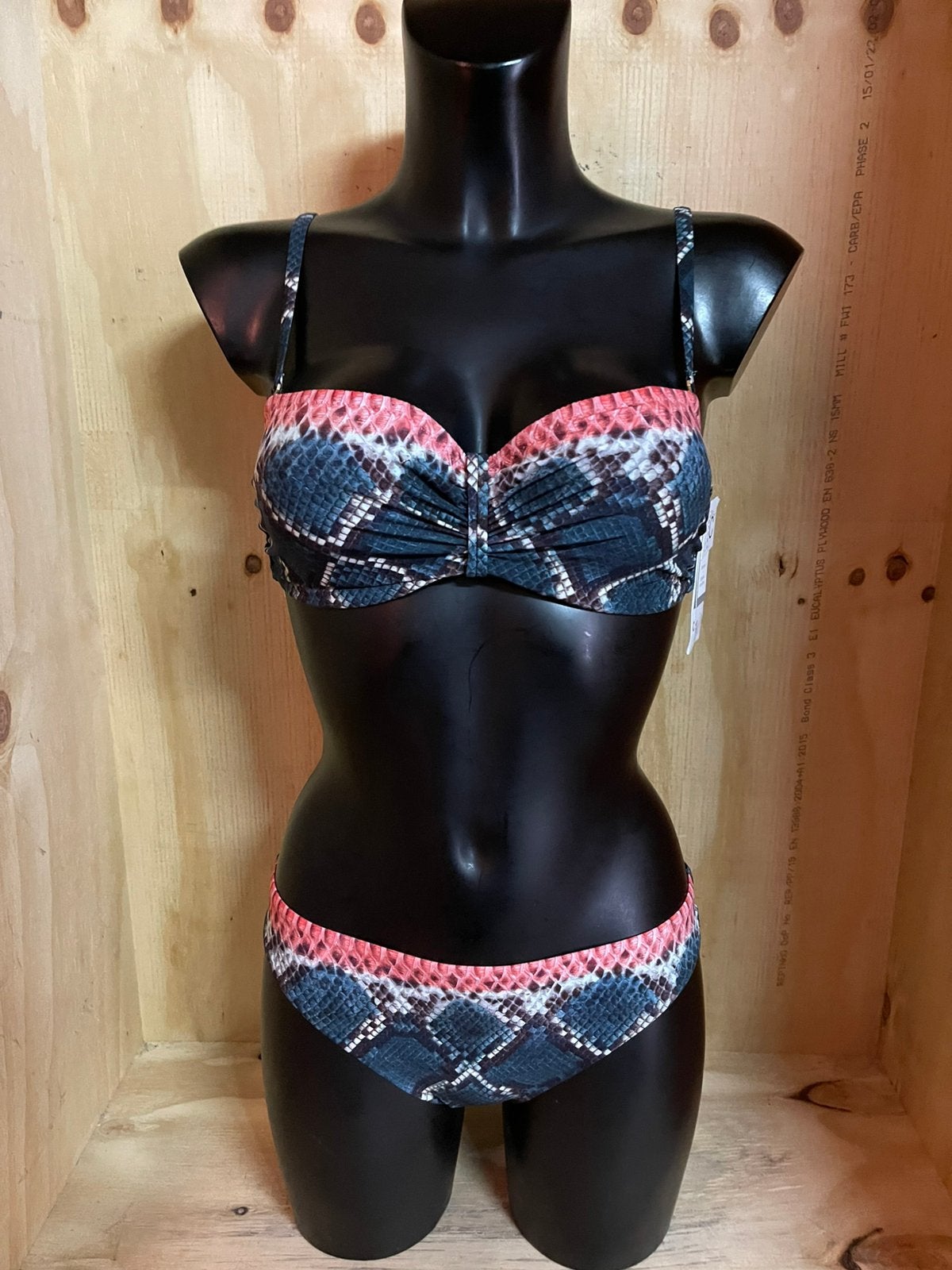 Chantelle bikini maat 75c slip 38 kan strapless, Verzenden, Nieuw, Meerkleurig, Bikini