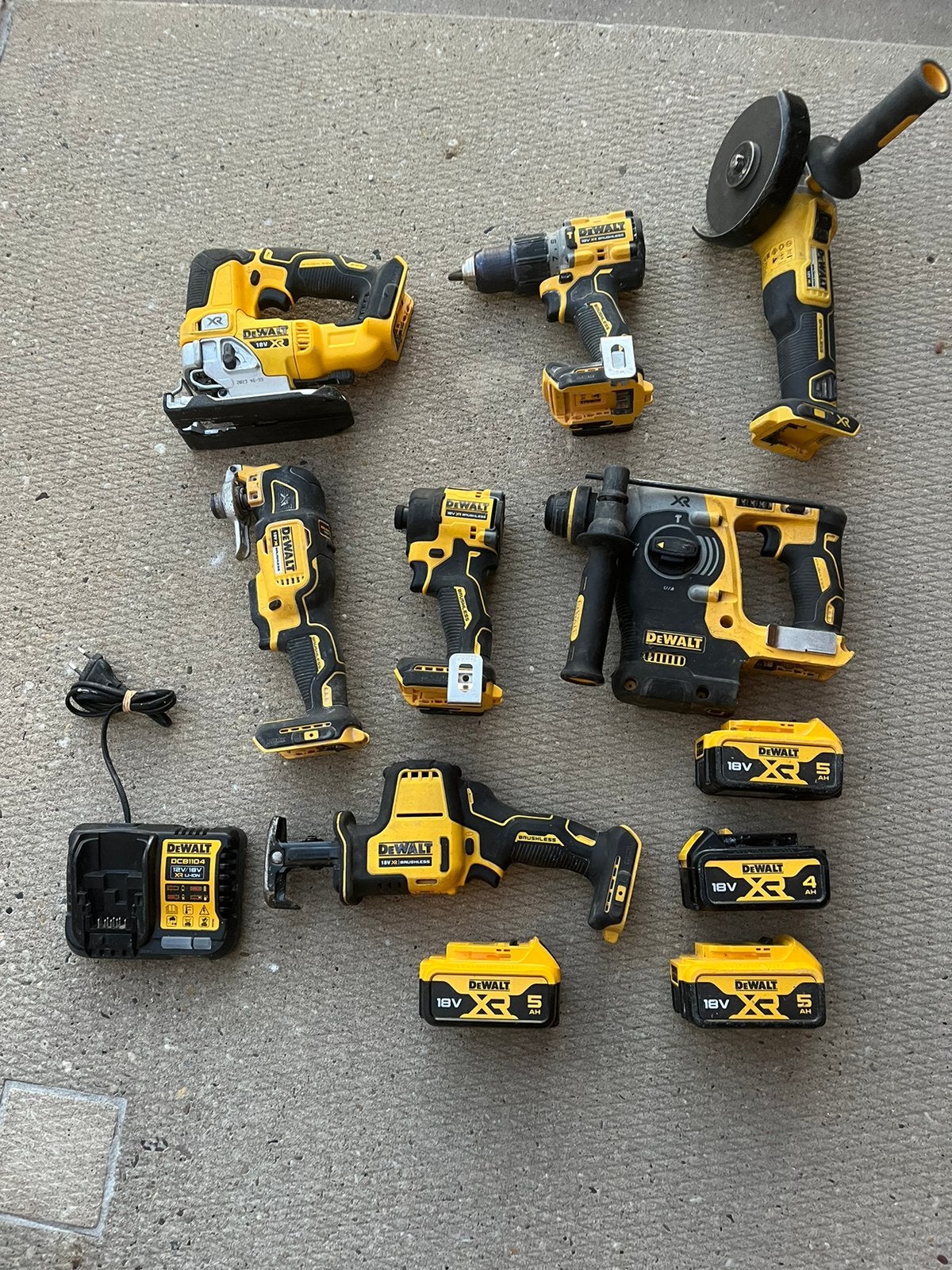 Dewalt 18v set compleet zonder koffers