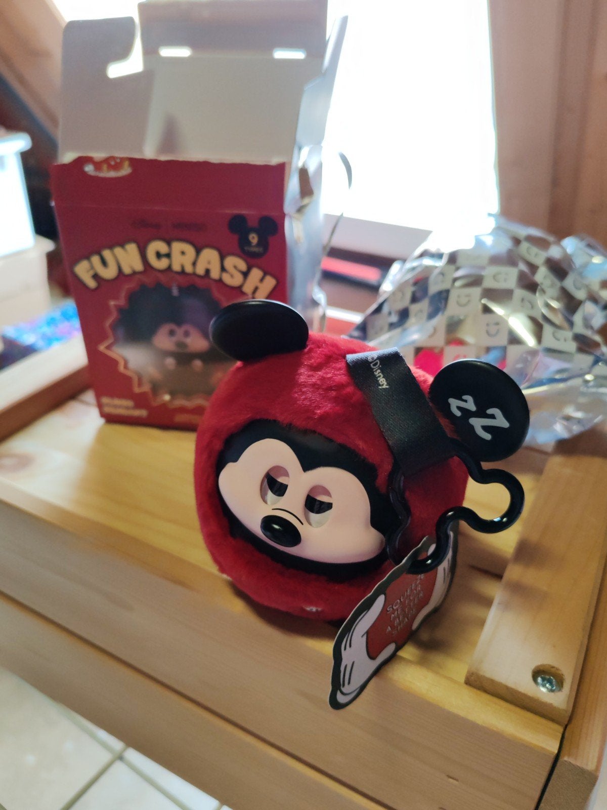 Disney Miniso Sleepy Mickey Knuffel/Sleutelhanger, Ophalen of Verzenden, Mickey Mouse, Nieuw, Knuffel