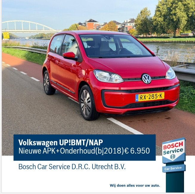 Volkswagen up! BMT/NAP Nieuwe APK+Onderhoud(bj2018), Keurmerk '100% Onderhouden', Gebruikt, Up!, 4 stoelen