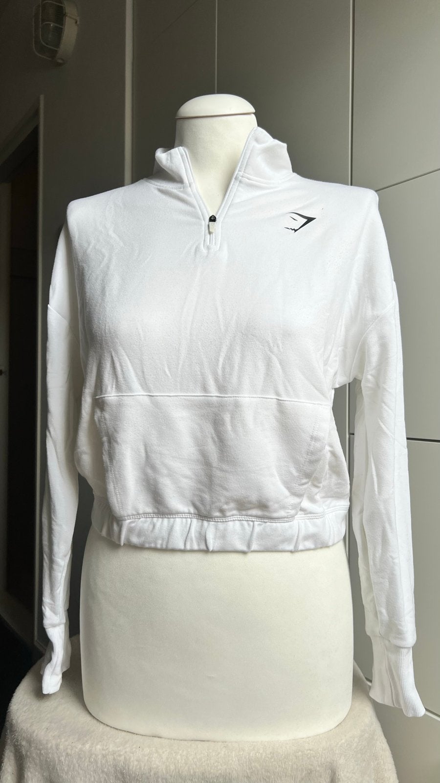 Gymshark sporttrui maat S, Ophalen of Verzenden, Gedragen, Maat 36 (S), Wit