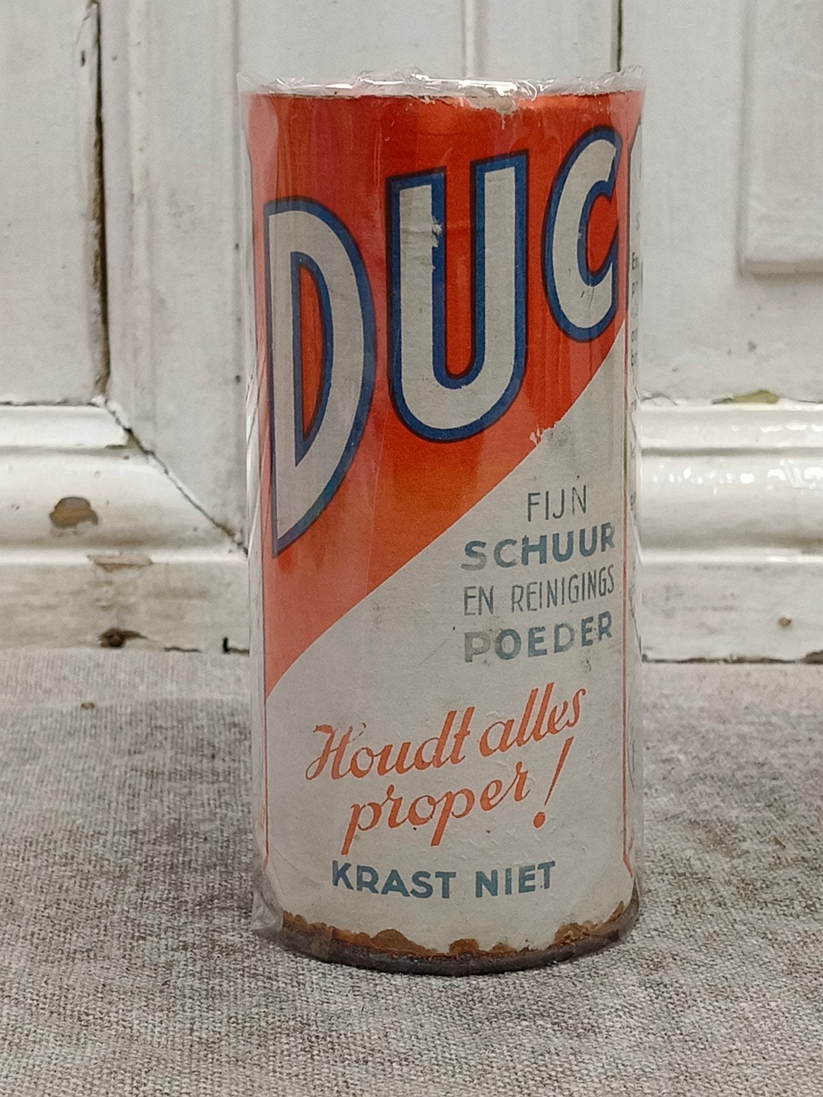 Oud kartonnen verpakking Duc schuurpoeder Erdal, Ophalen of Verzenden, Verpakking
