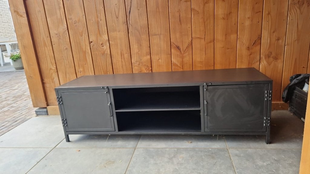 IKEA PS tv-meubel in donkergrijs/antraciet, Gebruikt, 100 tot 150 cm, Ophalen of Verzenden, Minder dan 100 cm