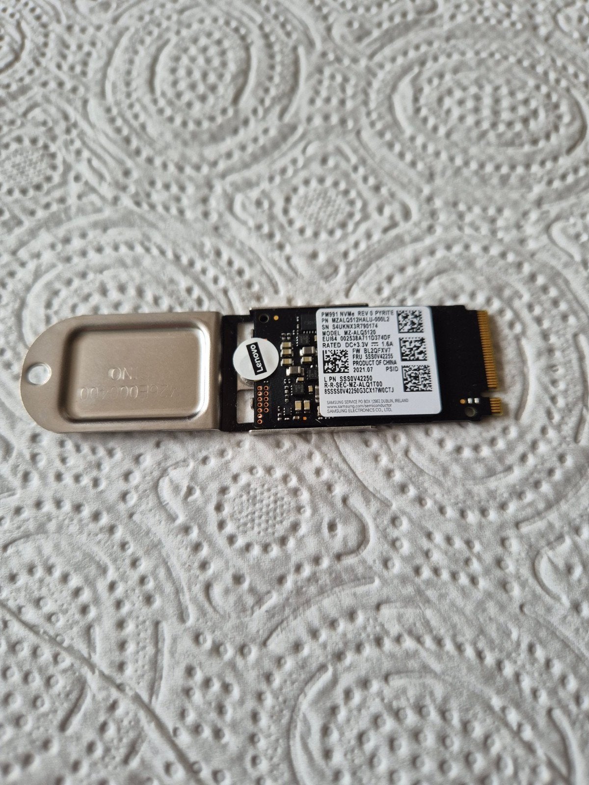 Samsung PM991 NVMe SSD 512GB M.2 (MZALQ512HALU-000L2), Ophalen, Intern, 512GB, SSD