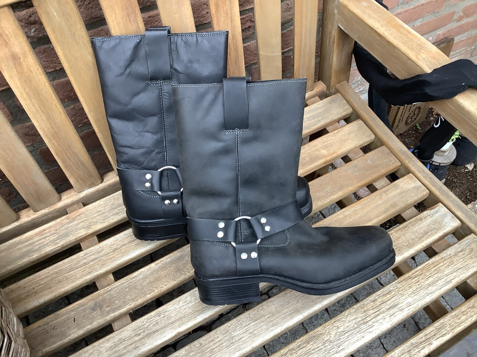 LIVERGY Zwarte Leren Laarzen - Maat 44, Ophalen of Verzenden, Nieuw