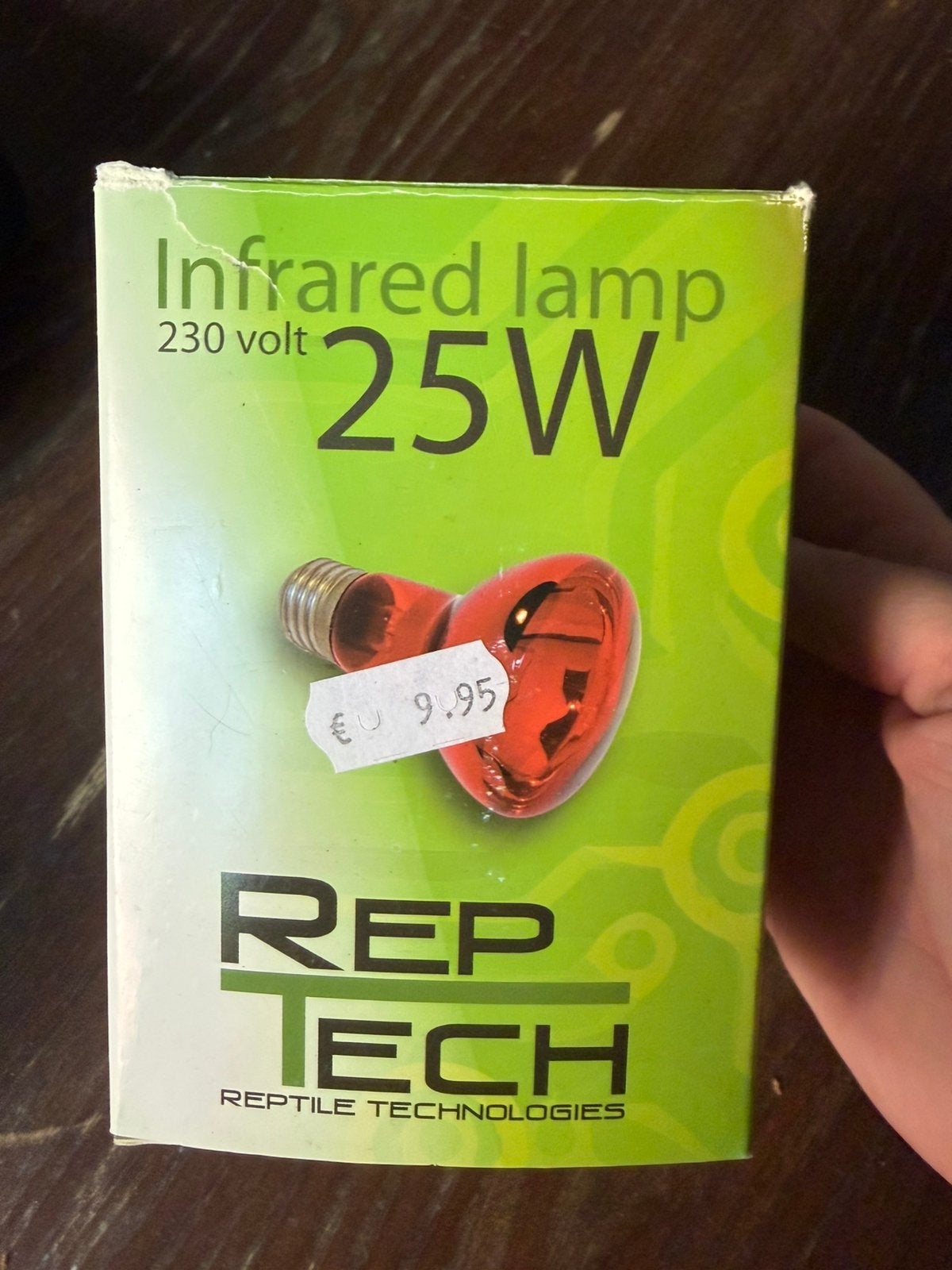 Infrared lamp 25W reptech, Ophalen of Verzenden, Zo goed als nieuw, Verlichting