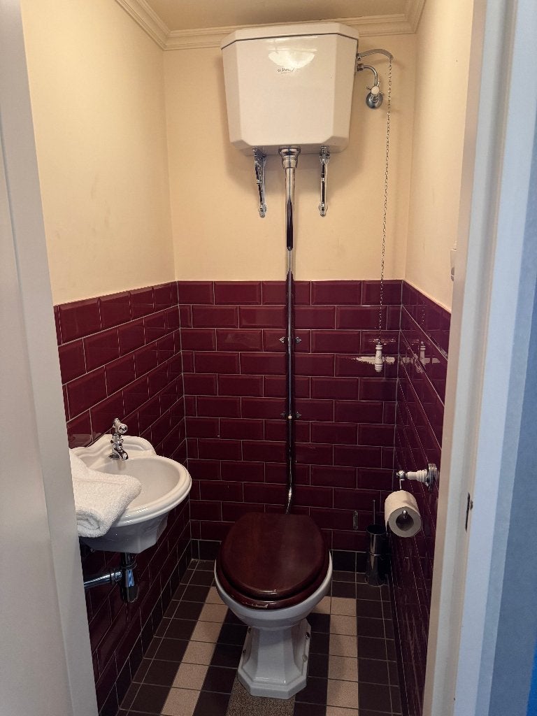 St James toilet + wastafeltje, Ophalen, Gebruikt, Chroom, Toilet