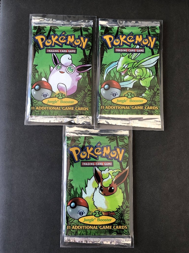 Booster Packs Jungle 1st Edition, Hobby en Vrije tijd, Verzamelkaartspellen | Pokémon, Ophalen of Verzenden, Nieuw, Booster