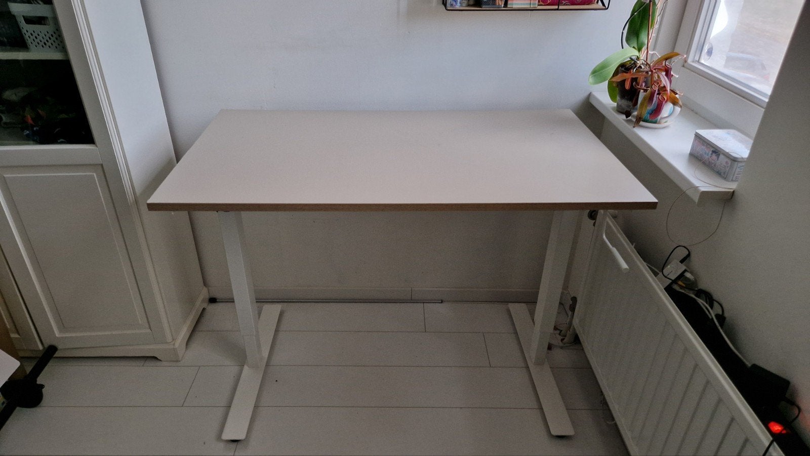 Zit/sta bureau 120x70, Ophalen, 120 cm, Scandinavisch, In hoogte verstelbaar
