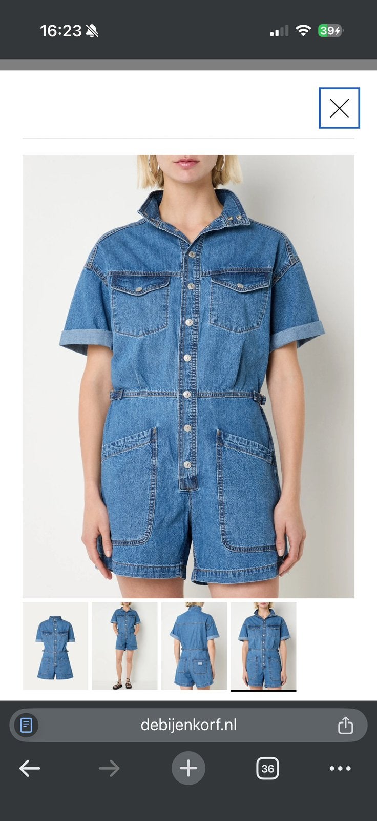 Playsuit Levi’s, Ophalen of Verzenden, Nieuw, Maat 34 (XS) of kleiner, Blauw