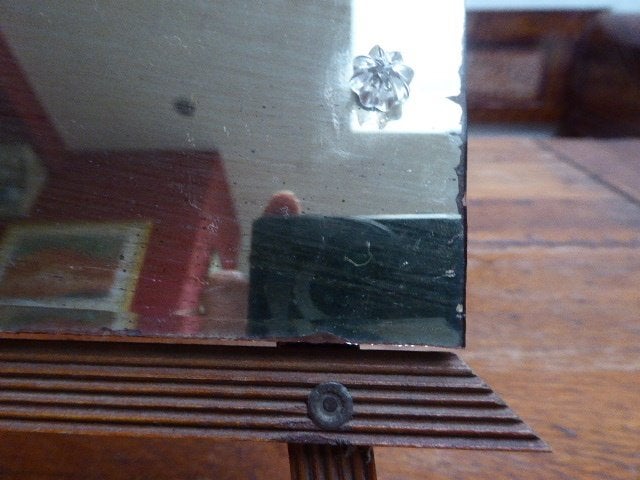 Art deco houten paletje met spiegeltje, Antiek en Kunst, Ophalen of Verzenden