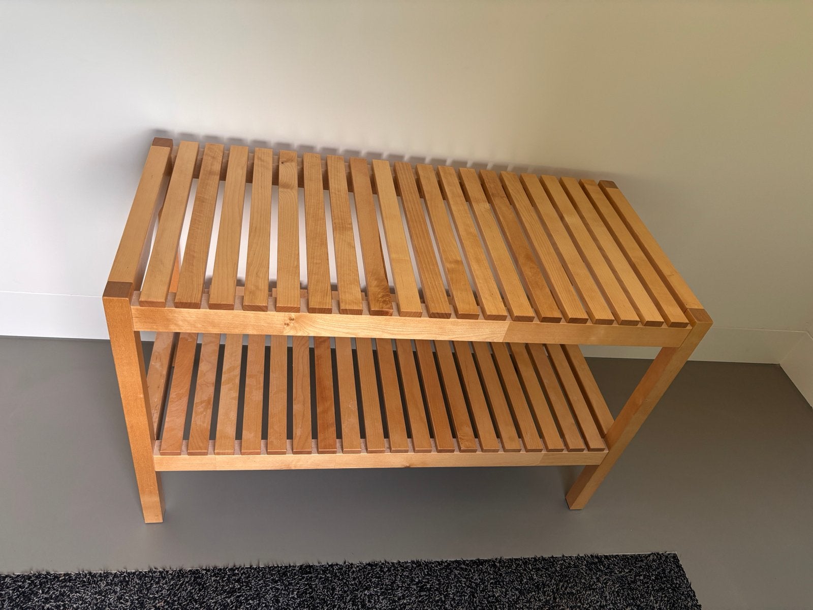 Ikea Molger badkamerbankje - Houten bankje voor badkamer, Badkamerrek, Bruin, Zo goed als nieuw, Ophalen