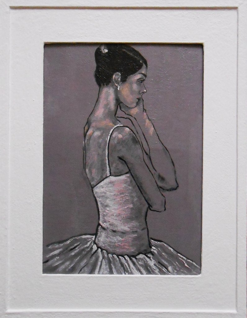 "Ballerina", Verzenden, Olieverf, Handgeschilderd, Portret