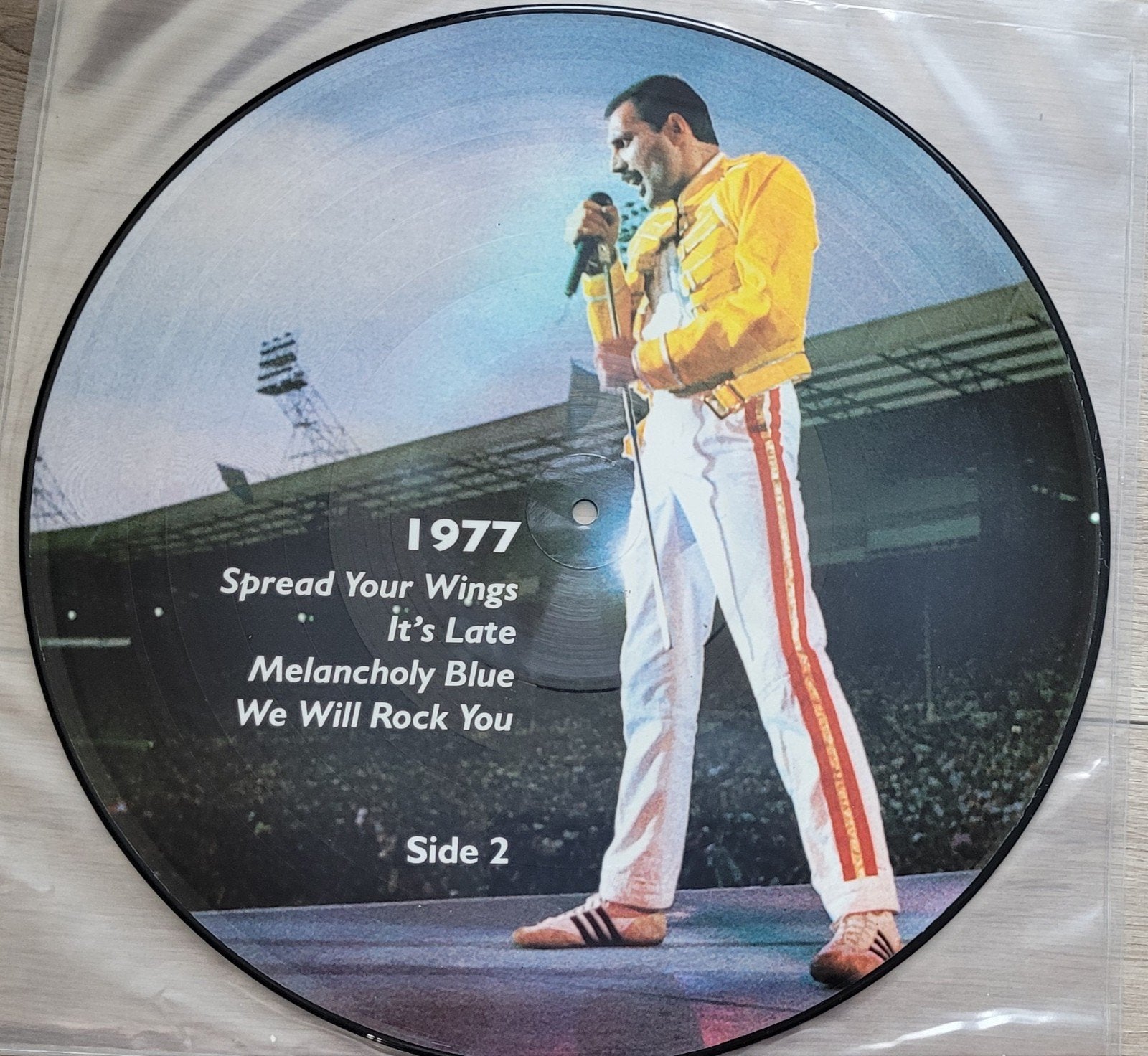 Queen bootleg picture disc 1973-1977, Cd's en Dvd's, Ophalen of Verzenden, Gebruikt, 12 inch, Poprock