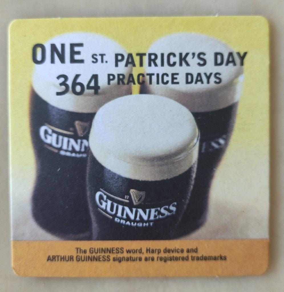 biervilt Guinness 2001 St Patricks days, Ophalen of Verzenden, Nieuw, Viltje(s), Overige merken